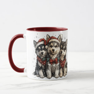Christmas Husky Hogs Tasse