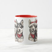Christmas Husky Hogs Tasse (Zentrum)