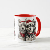 Christmas Husky Hogs Tasse (VorderseiteRechts)