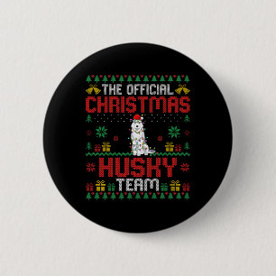 Christmas Husky Team - Husky Wear Weihnachtsmannmü Button