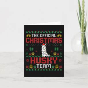 Christmas Husky Team - Husky Wear Weihnachtsmannmü Karte