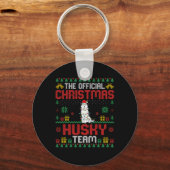 Christmas Husky Team - Husky Wear Weihnachtsmannmü Schlüsselanhänger (Vorderseite)