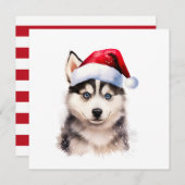 Christmas Husky Welppy Card (Vorne/Hinten)