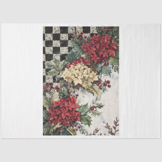 Christmas Hydragea Seidenpapier (Vorderseite)