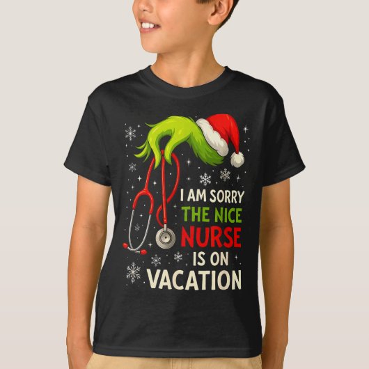 Christmas I Am Sorry The Niche Nurse Funny Santa H T-Shirt (Vorderseite)