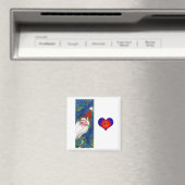 CHRISTMAS I BRIEF / SANTA RED RIBBON MONOGRAM MAGNET (In Situ (Geschirrspüler))