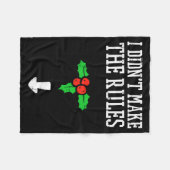 Christmas I Didnt Make Rules Mistletoe Funny Xmas  Fleecedecke (Vorderseite (Horizontal))