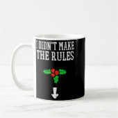 Christmas I Didnt Make Rules Mistletoe Funny Xmas  Kaffeetasse (Links)