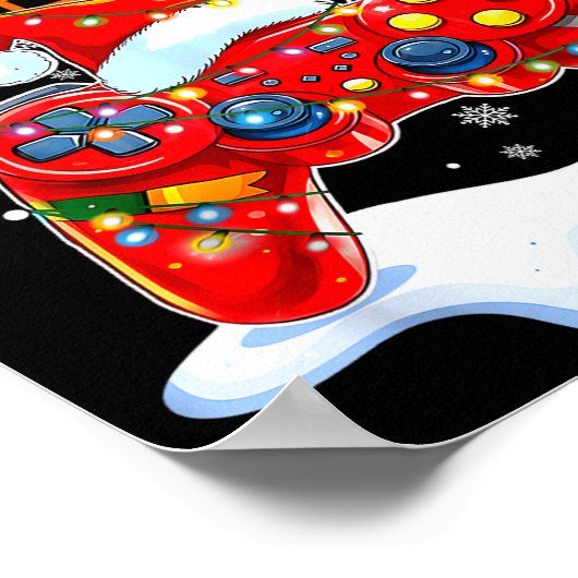 Christmas I Paused My Game To Be Here Funny Sarcas Poster (Ecke)