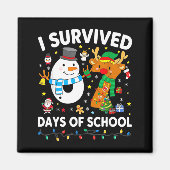 Christmas I Survived 67 Days Of School Funny Meme  Magnet (Vorne)