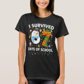 Christmas I Survived 67 Days Of School Funny Meme  T-Shirt (Vorderseite)