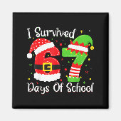 Christmas I Survived 67 Days Of School Funny Six S Magnet (Vorne)