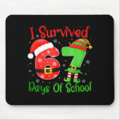 Christmas I Survived 67 Days Of School Funny Six S Mousepad (Vorne)