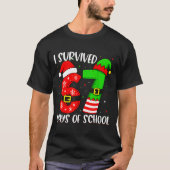 Christmas I Survived 67 Days Of School Funny Six S T-Shirt (Vorderseite)