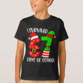 Christmas I Survived 67 Days Of School Funny Six S T-Shirt (Vorderseite)