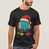 Christmas Ice Cream Drip Boys Football Player Amer T-Shirt (Vorderseite)