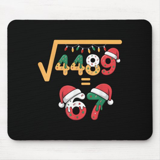 Christmas Ice Cream Drip Meme Slang Square Root 44 Mousepad (Vorne)