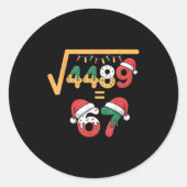 Christmas Ice Cream Drip Meme Slang Square Root 44 Runder Aufkleber (Vorderseite)