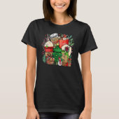 Christmas Iced Coffee Hot Cocoa Coffee Caffeinate T-Shirt (Vorderseite)