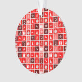 Christmas Icon Red Squares Holiday Art Classic Ornament (Vorderseite)