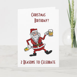 CHRISTMAS & IHRE BIRTHAY=BEGINNEN SIE DIESES PARTY FEIERTAGSKARTE
