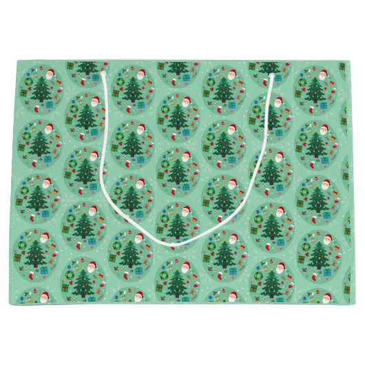 Christmas Illustrations Holiday Große Geschenktüte (Vorderseite)