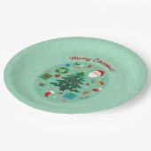 Christmas Illustrations Holiday Party Pappteller (Schrägansicht)