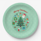 Christmas Illustrations Holiday Party Pappteller (Vorderseite)