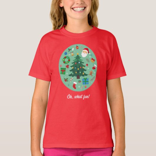 Christmas Illustrations Holiday T-Shirt (Vorderseite)