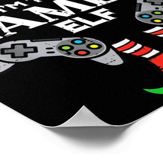 Christmas Im Gamer Elf Cute Xmas Gaming Boys Kids Poster (Ecke)