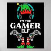 Christmas Im Gamer Elf Cute Xmas Gaming Boys Kids Poster (Vorne)