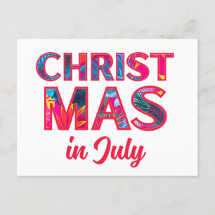 CHRISTMAS IM JULI EINLADUNGSPOSTKARTE