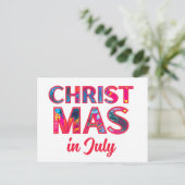 CHRISTMAS IM JULI POSTKARTE (Stehend Vorderseite)