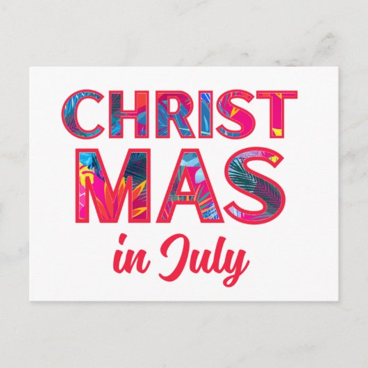 CHRISTMAS IM JULI POSTKARTE (Vorderseite)
