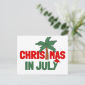 CHRISTMAS IM JULI POSTKARTE (Stehend Vorderseite)