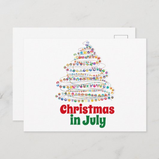 CHRISTMAS IM JULI POSTKARTE (Vorne/Hinten)