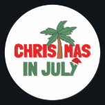 CHRISTMAS IM JULI RUNDER AUFKLEBER<br><div class="desc">CHRISTMAS IM JULI</div>