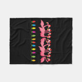 CHRISTMAS IM STRANDdesign FLAMINGO SANTA Fleecedecke (Vorderseite (Horizontal))