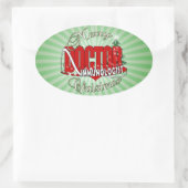 CHRISTMAS IMMUNOLOGISTISCHER ARZT OVALER AUFKLEBER (Tasche)