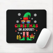 Christmas In August Funny Elf For Summer Xmas Men Mousepad (Mit Mouse)