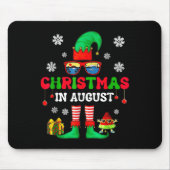 Christmas In August Funny Elf For Summer Xmas Men  Mousepad (Vorne)