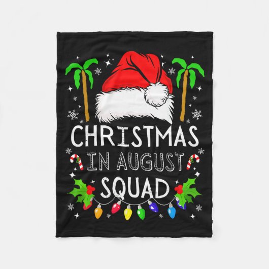 Christmas In August Squad Funny Summer Xmas Men Wo Fleecedecke (Vorderseite)
