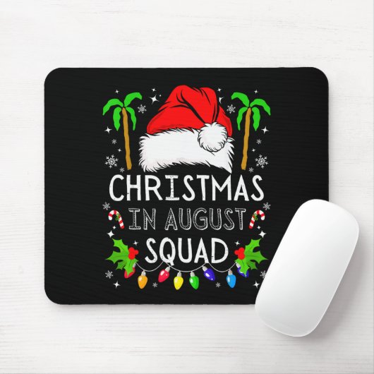 Christmas In August Squad Funny Summer Xmas Men Wo Mousepad (Mit Mouse)