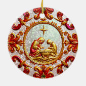 CHRISTMAS ~ In der Tabelle ~ Keramik Ornament (Hinten)