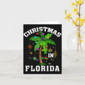Christmas In Florida Deck The Palm Tree Xmas Winte Karte (Gelbe Blume)
