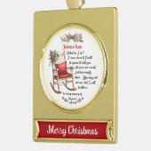 Christmas in Heaven Memorial – Customizable Banner-Ornament Gold (Links)