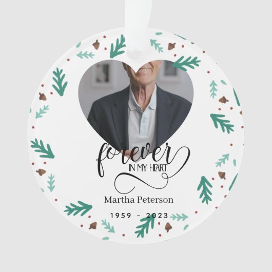 Christmas in Heaven Memorial Ornament – Personaliz (Vorderseite)
