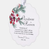 Christmas In Heaven Memorial Photo Ornament Karte (Links)
