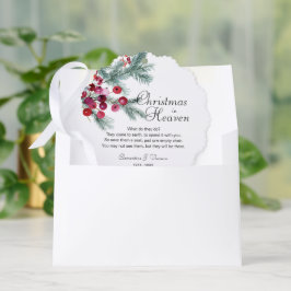 Christmas In Heaven Memorial Photo Ornament Karte