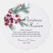 Christmas In Heaven Memorial Photo Ornament Karte (Vorderseite)